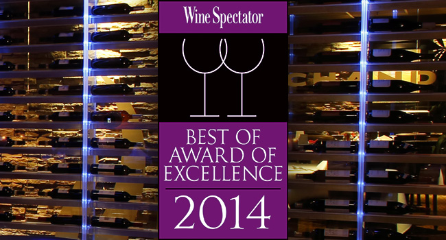 Chandlers celebrates Wine Spectator's Best of Award of Excellence 2014