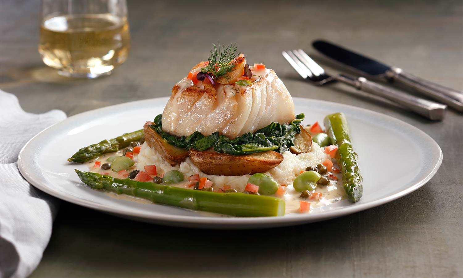 Chandlers Menu - Alaskan Halibut