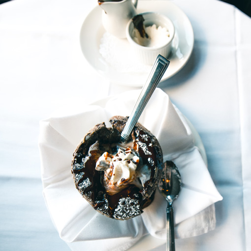 Chocolate Soufflé at Chandlers in Boise, Idaho