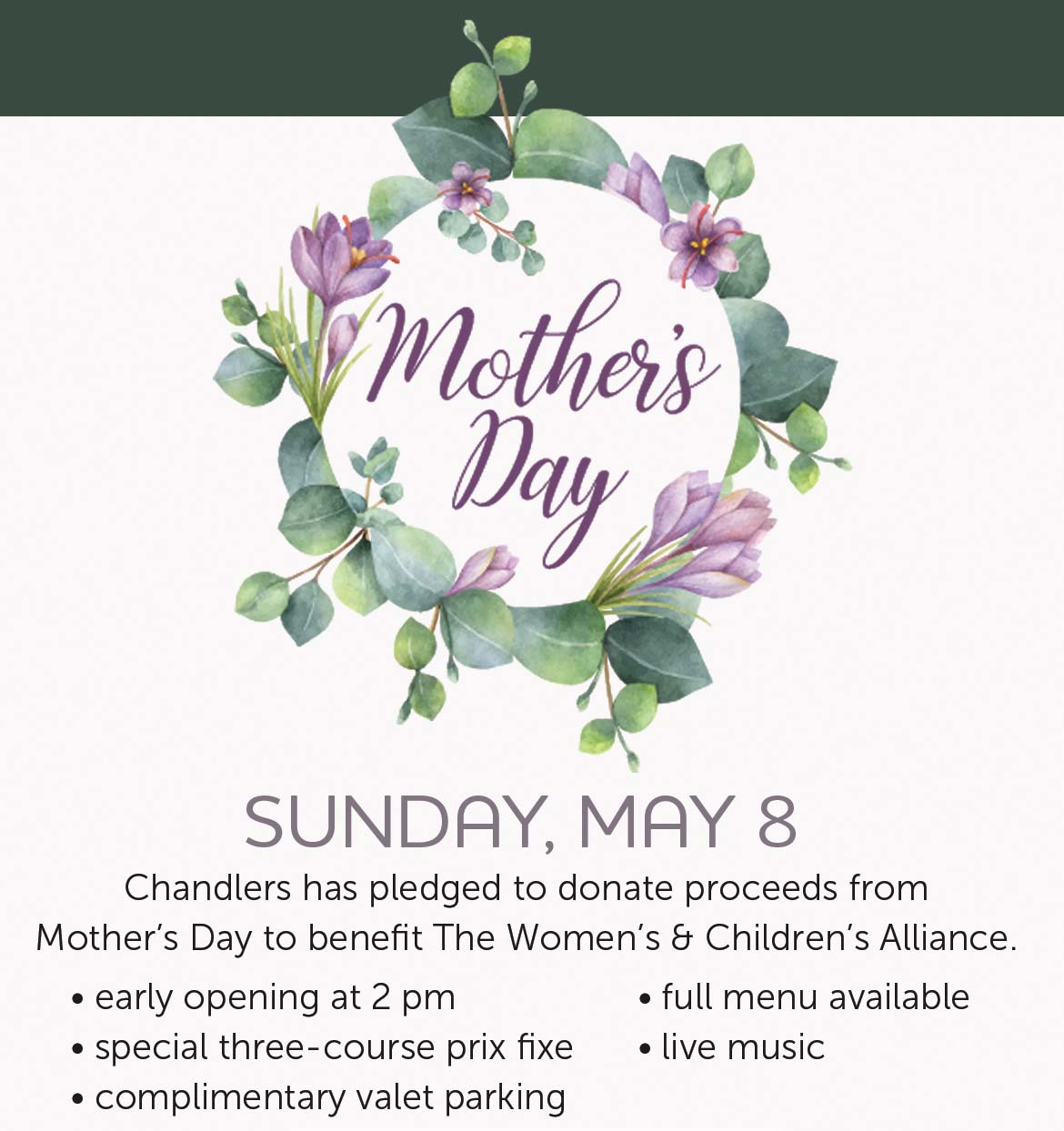 Mother's Day at Chandlers