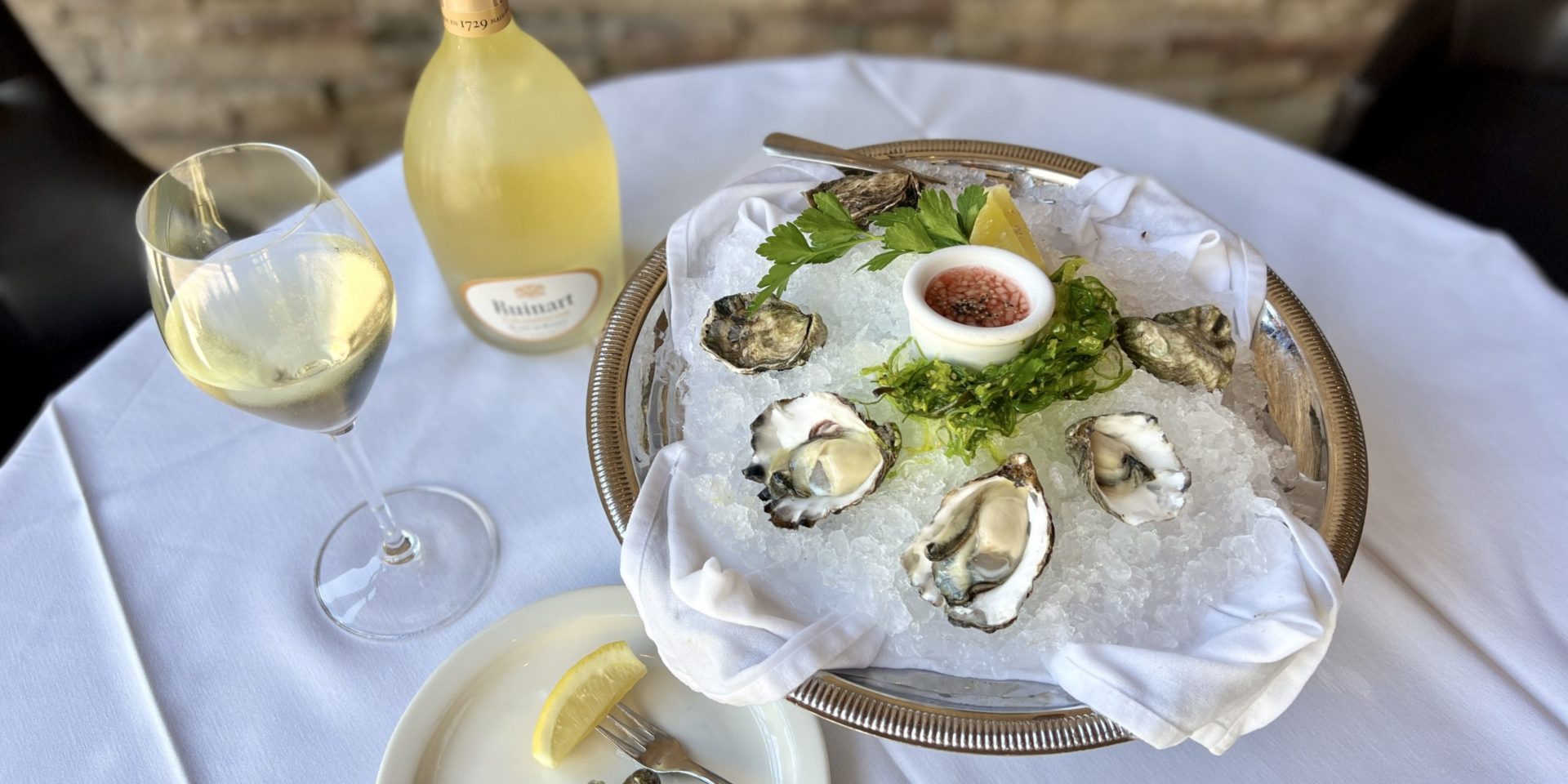 Champagne and oysters are a classic pairing and a favorite at Chandlers