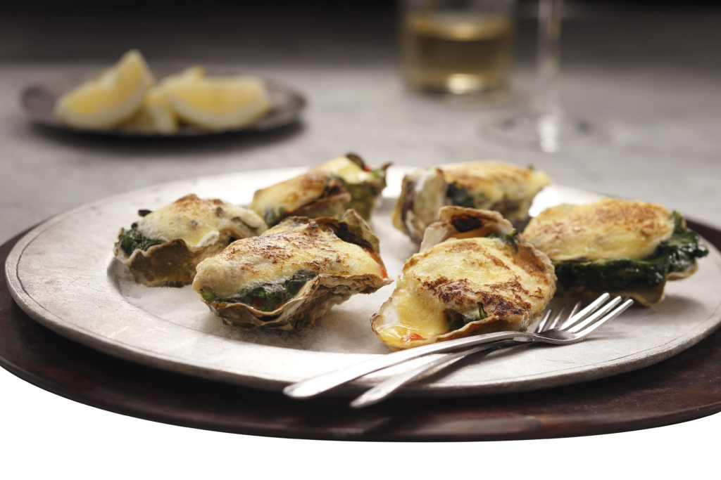 Classic oysters Rockefeller at Chandlers, downtown Boise's seafood restaurant