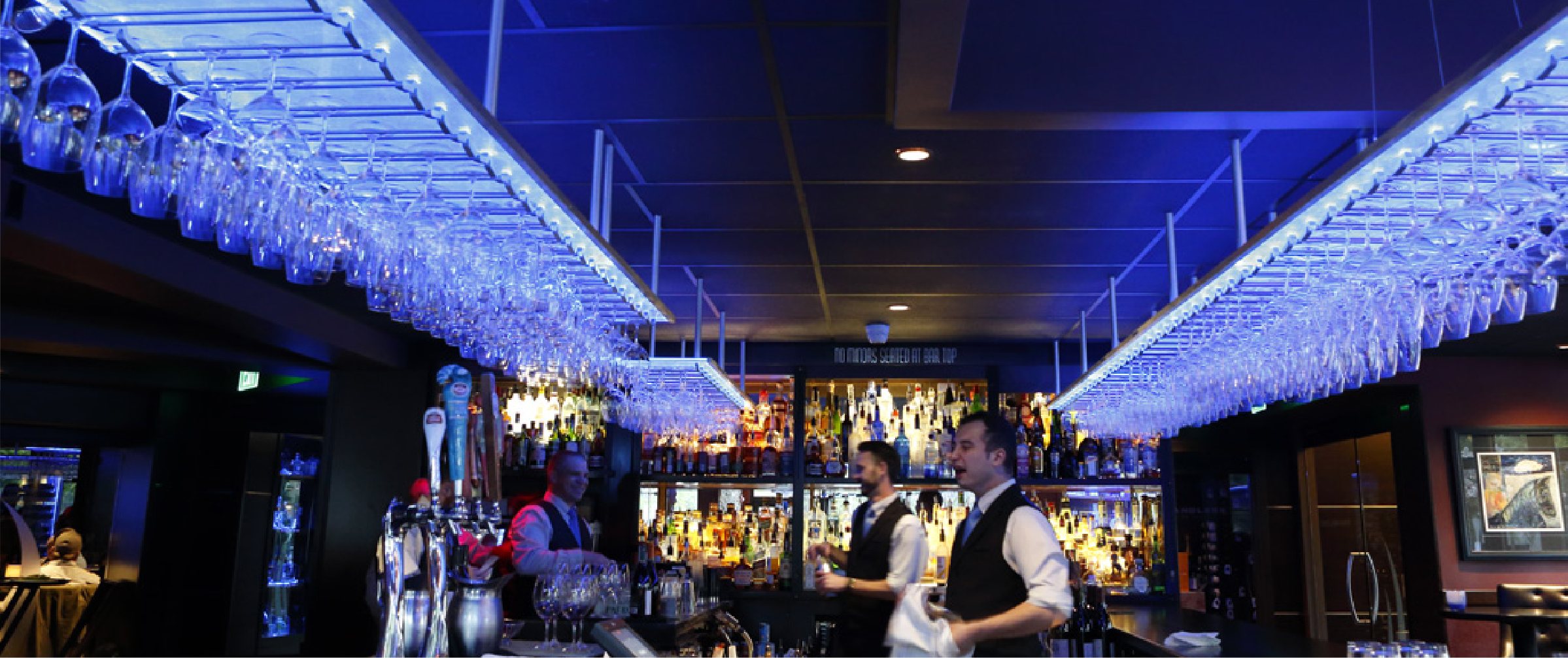 Chandlers Steakhouse dining room interior at dusk